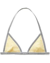 Versace - Triangle-Cup Bikini Top - Lyst