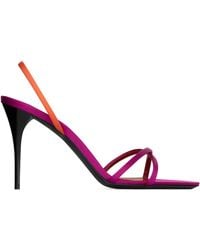 Saint Laurent - Justify Slingback Sandals - Lyst
