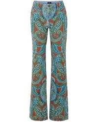 Etro - Paisley-Print Flared Jeans - Lyst
