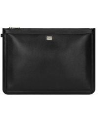 Dolce & Gabbana - Logo-Plaque Clutch Bag - Lyst
