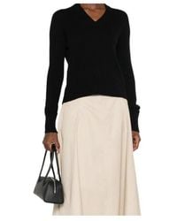 Aragona - V-Neck Ribbed-Trim Sweater - Lyst