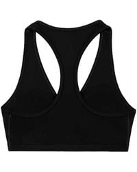 Sporty & Rich - Logo-Print V-Neck Sports Bra - Lyst