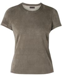 Stouls - Suede T-Shirt - Lyst