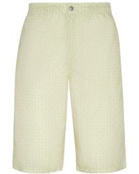 Fendi - Ff-Logo Print Bermuda Shorts - Lyst