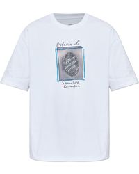 Samsøe & Samsøe - Samsøe Samsøe Sagergei Graphic Printed Crewneck T-Shirt - Lyst