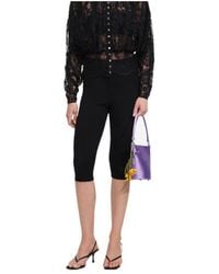 Self-Portrait - Capri Knit Leggings - Lyst