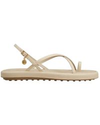 Tod's - Cross-Strap Flat Sandals - Lyst