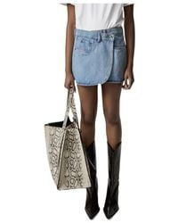 Coperni - Wrap Around Denim Skirt - Lyst