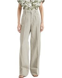 Brunello Cucinelli - Garment-Dyed Loose Trousers - Lyst