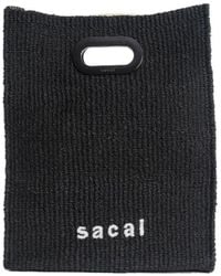 Sacai - Logo Embroidered Woven Tote Bag - Lyst