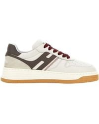 Hogan - H630 Logo Patch Lace-Up Sneakers - Lyst