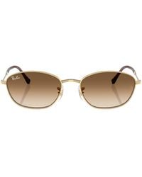Ray-Ban - Rectangular Metal Sunglasses - Lyst