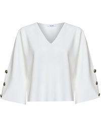 Max Mara - V-Neck Cropped Jumper - Lyst