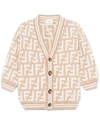 Fendi - Long-Sleeved Sweater Cardigan - Lyst