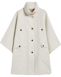 Max Mara - Monogrammed Button-Up Coat - Lyst
