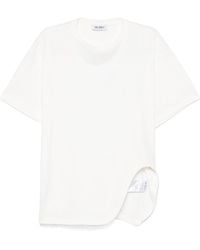 The Attico - The Cropped Seam-Detail T-Shirt - Lyst