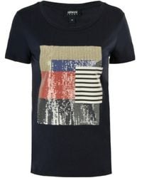 Armani Jeans - Round Collar Casual T-Shirt - Lyst