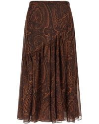 Etro - Paisley Skirt - Lyst