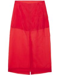Frankie Shop - Peri Silk-Blend Organza Midi Skirt - Lyst