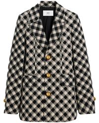Ami Paris - Check-Pattern Jacket - Lyst