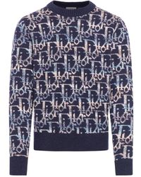 Dior - Homme Oblique Jacquard Jumper - Lyst