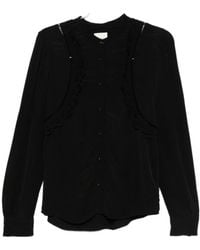 Isabel Marant - Lace Detailed Long-Sleeve Shirt - Lyst