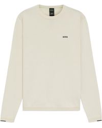 BOSS - Round-Neck Knitted Top - Lyst