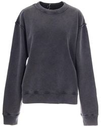 Haikure - Rear Slit Crewneck Sweatshirt - Lyst