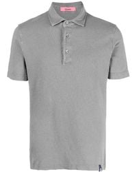 Drumohr - Logo-Patch Cotton Polo Shirt - Lyst