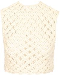 Alaïa - Alaã¯A Neutrals Tops - Lyst