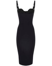 Elisabetta Franchi - Embellished Lightweight Crepe Dress - Lyst