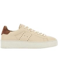 Hogan - H672 Round Toe Lace-Up Sneakers - Lyst