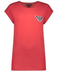 Emporio Armani - Short-Sleeved T-Shirt With Round Neck - Lyst