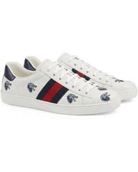 Gucci - Ace Wolf Printed Skate Shoes - Lyst