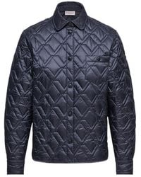 Moncler - Logo Patch Quilted Overshirt - Lyst