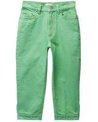 Versace - Logo-Patch Cropped Capri Jeans - Lyst