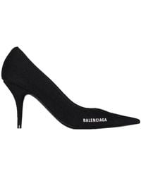 Balenciaga - Logo Pointed High Heels - Lyst