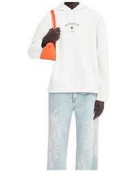 MM6 by Maison Margiela - Logo Printed Drawstring Hoodie - Lyst