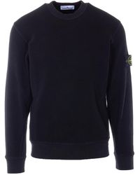 Stone Island - Logo Patch Crewneck Sweatshirt - Lyst