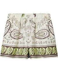 Tory Burch - Silk Camp Shorts - Lyst