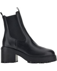 Hogan - Round-Toe Slip-On Ankle Boots - Lyst