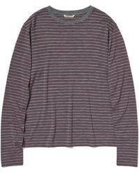 AURALEE - Long-Sleeved Striped T-Shirt - Lyst