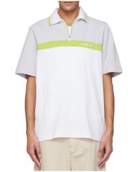 CASABLANCA - Colour Block Zip Polo Shirt - Lyst