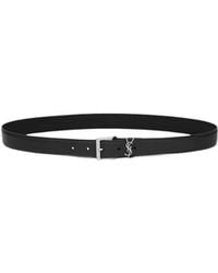 Saint Laurent - Cassandre Buckled Belt - Lyst