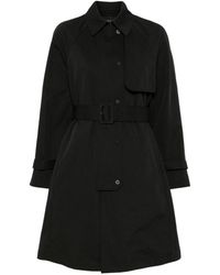 Emporio Armani - Twill Trench Coat - Lyst