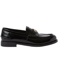 Miu Miu - Round Toe Penny Loafers - Lyst