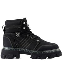 Ganni - Cleated Lace Up Hiking Boots - Lyst