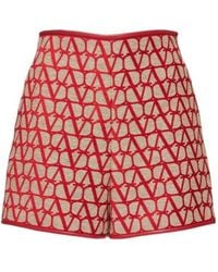 Valentino - High-Waisted Shorts With Straight Hem - Lyst