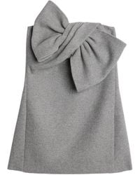 7 For All Mankind - Bow-Detail Mini Dress - Lyst