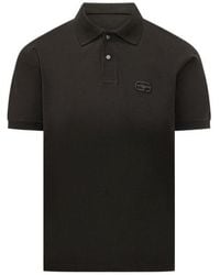 Emporio Armani - Logo Embroidered Short-Sleeved Polo Shirt - Lyst